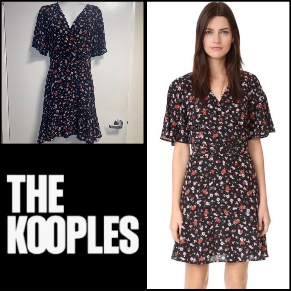 The Kooples Floral Silk Dress Size S